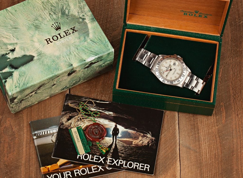 Vintage Rolex Explorer II 16550 Cream Dial Full Kit