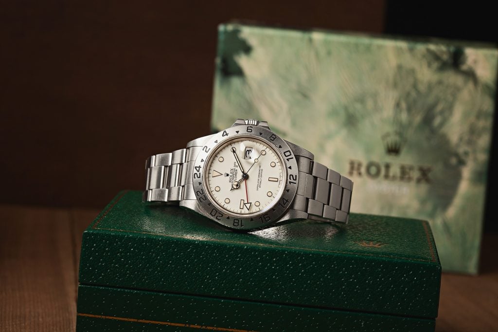 Vintage Rolex Explorer II 16550 Cream Dial