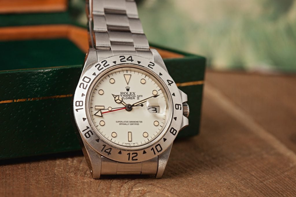 Vintage Rolex Explorer II 16550 Cream Dial Patina