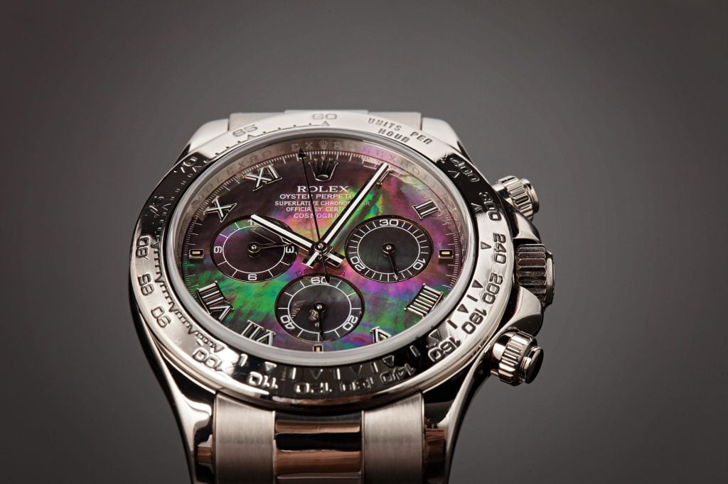 Mother of Pearl Rolex Daytona White Gold