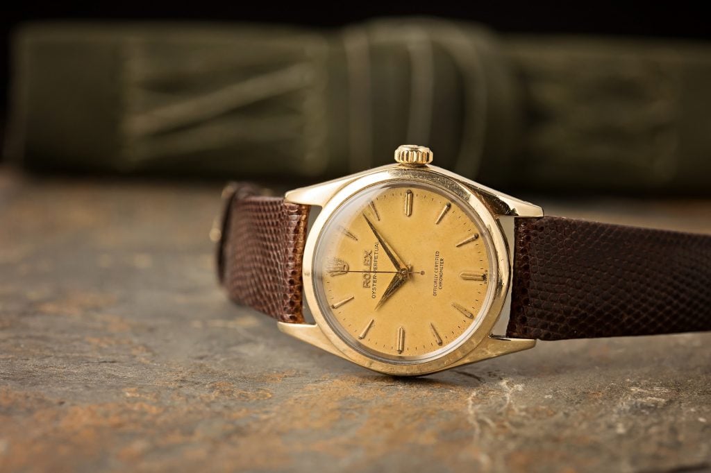 Vintage Rolex Oyster Perpetual Gold Watch