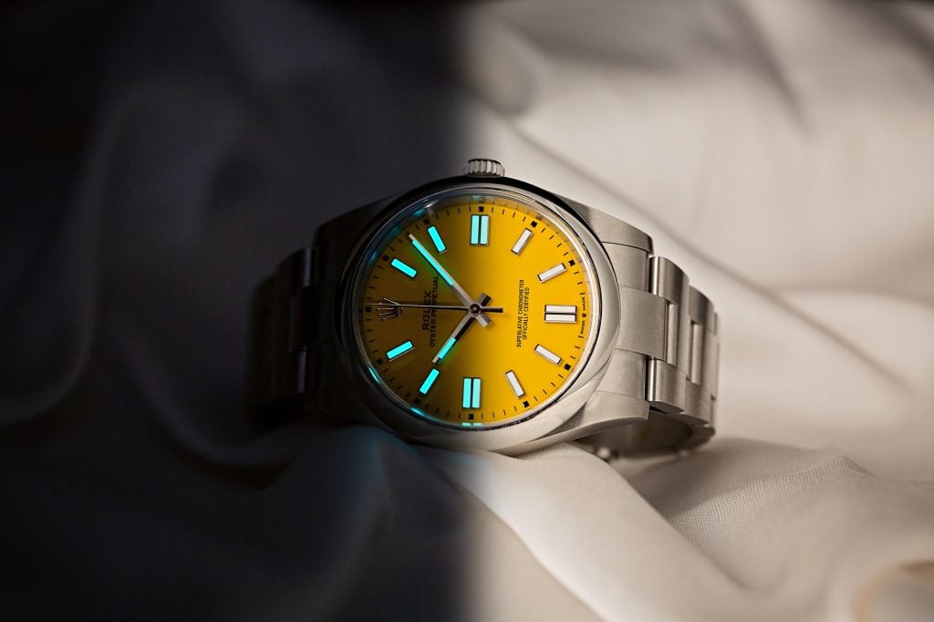 Rolex Oyster Perpetual 41mm Yellow Dial