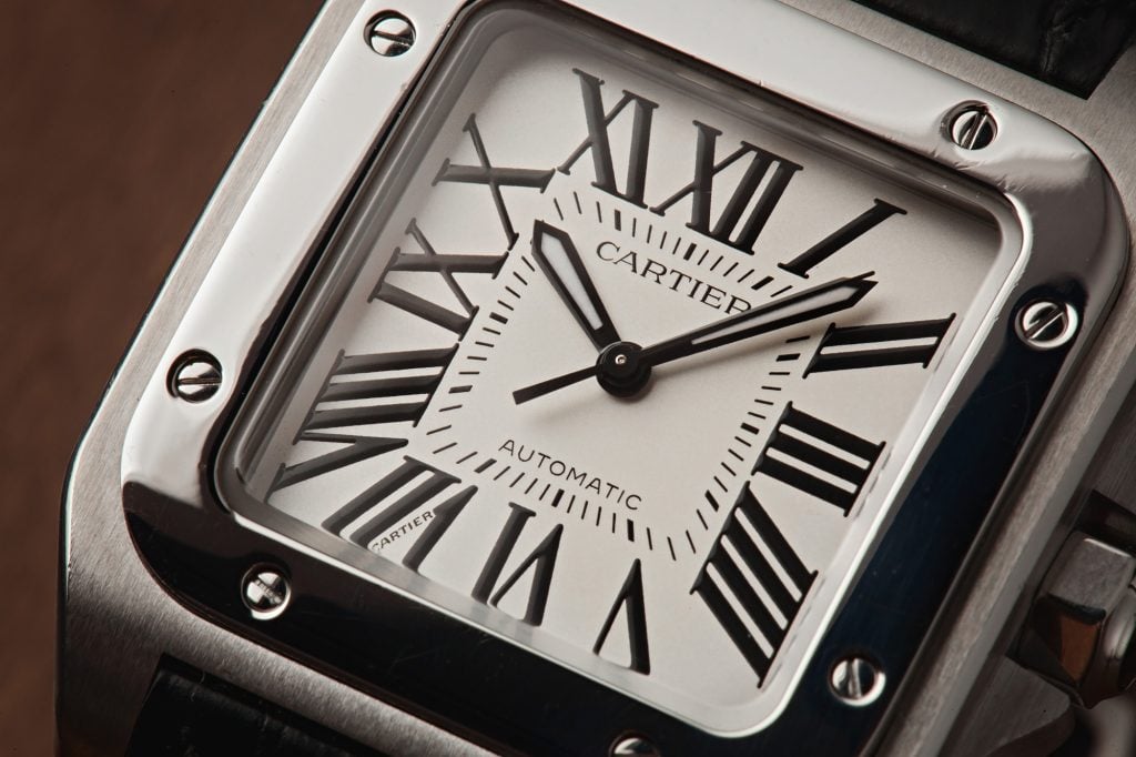 Cartier Santos 100 Roman Numeral Dial