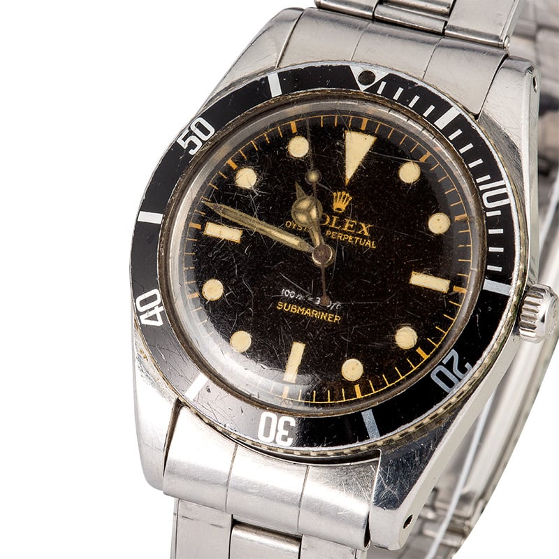 Vintage Rolex Submariner 5508 History Gilt Dial