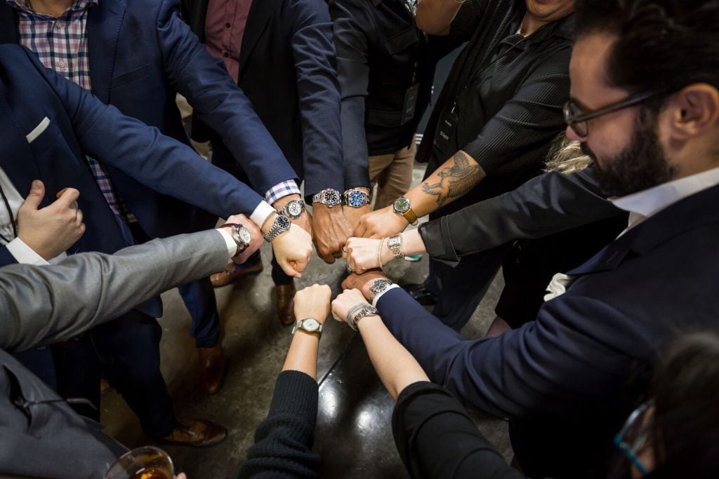 group wrist shot