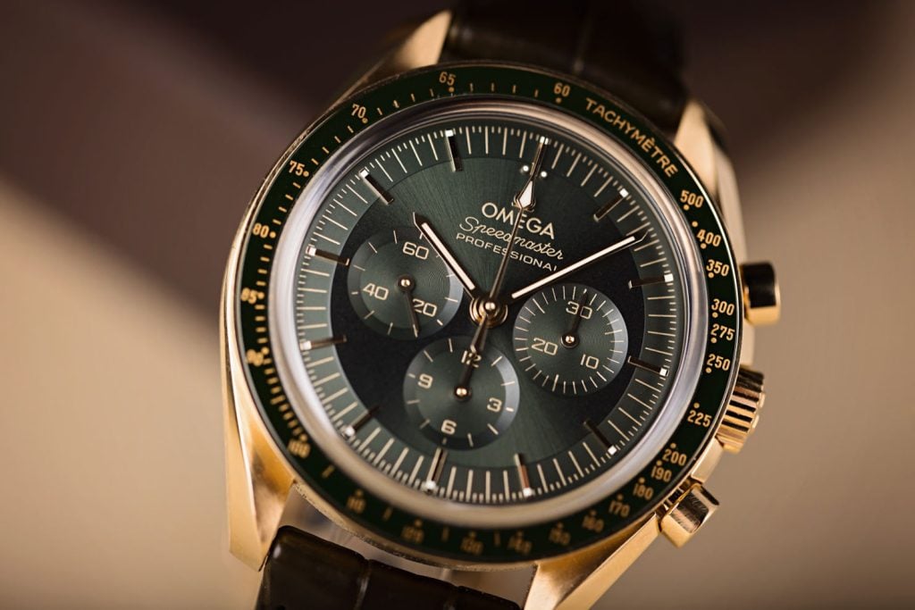 Tudor vs Omega: Omega Speedmaster Green dial watch