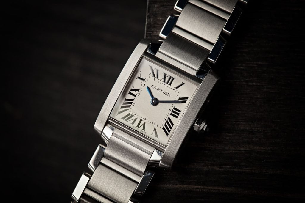 Cartier Tank Francaise Stainless Steel Watch White Dial