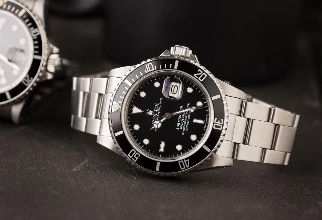 Rolex Submariner Black Bezel Insert on Watch