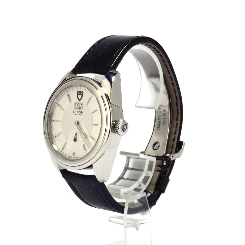 PreOwned Tudor Glamour Double Date 57000 Silver Dial
