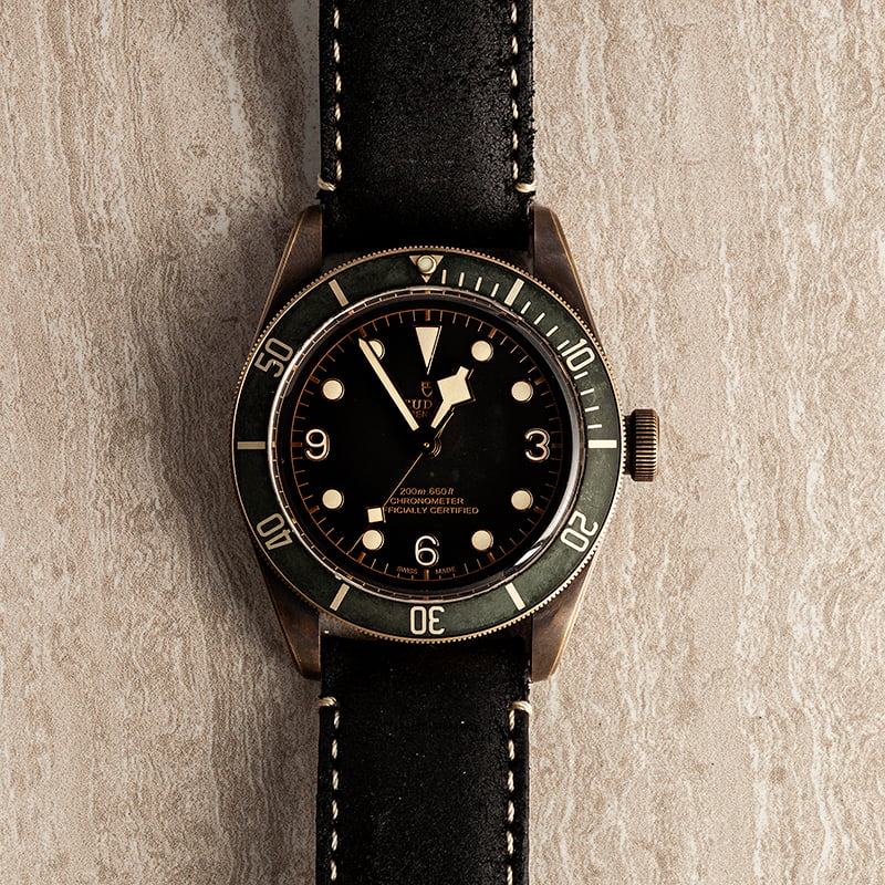 Tudor Heritage Black Bay Bronze 79250B Leather Strap