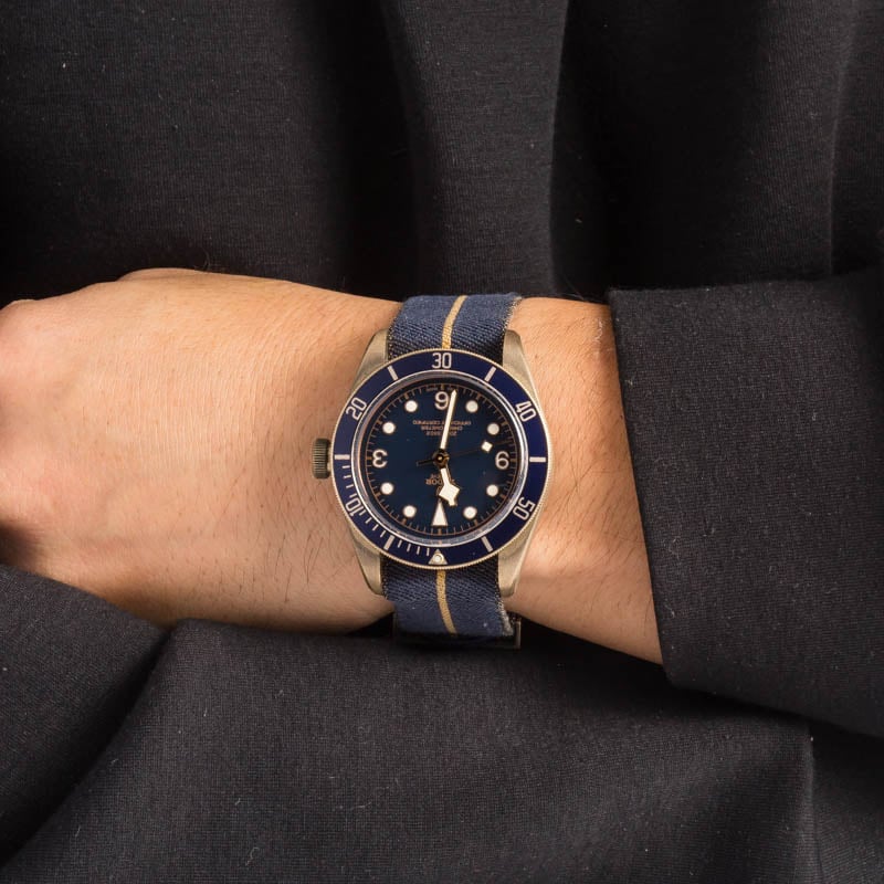 Pre-owned Tudor Heritage Black Bay 79250 Bronze Blue Dial
