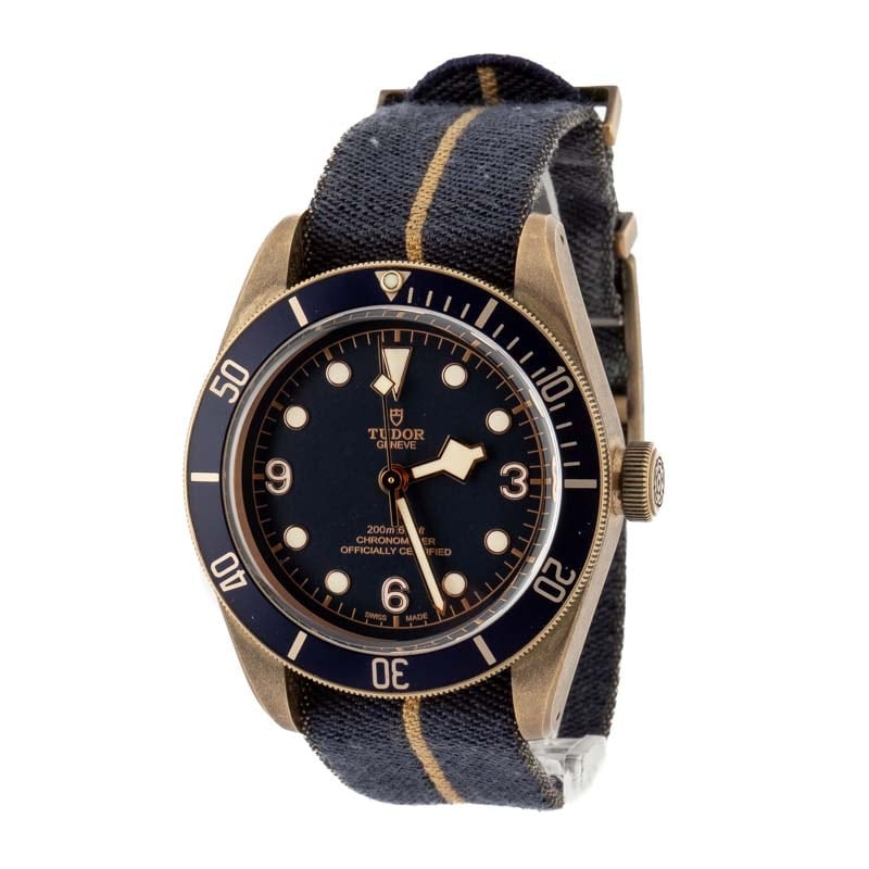 Pre-owned Tudor Heritage Black Bay 79250 Bronze Blue Dial