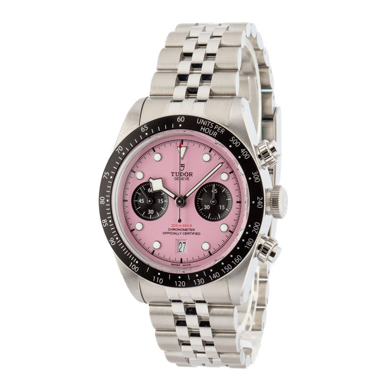 Pre-owned Tudor Black Bay Chrono 79360N Pink Dial