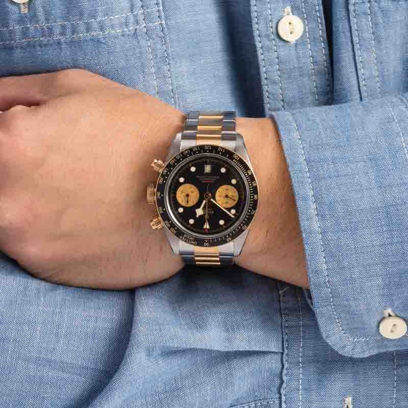 Tudor Black Bay Chrono Steel & Gold Black Dial