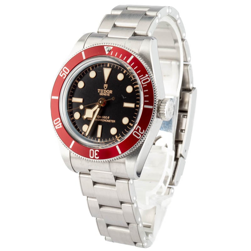 Pre-owned Tudor Black Bay Stainless Steel Red Bezel