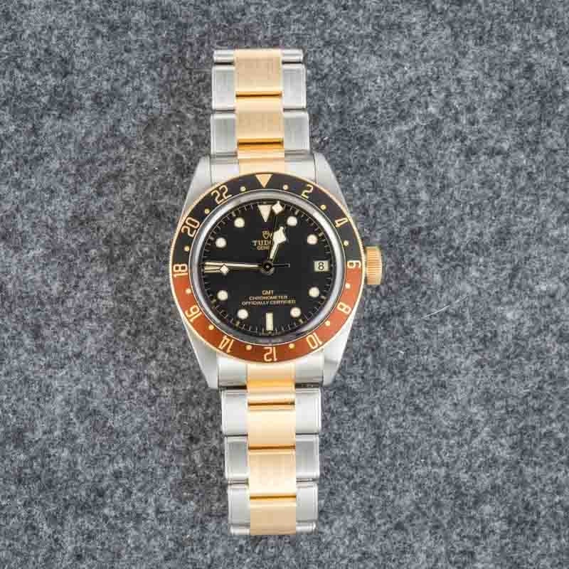 Pre-owned Tudor Black Bay GMT S&G Black