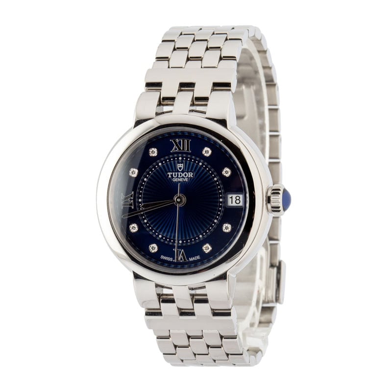 Tudor Clair De Rose 35800 Blue Diamond Dial
