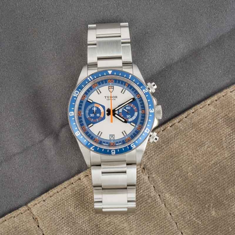 Pre-owned Tudor Heritage Chrono 70330 Blue