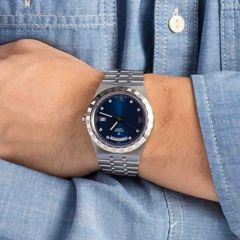 Pre-owned Tudor Royal 28600 Blue Dial
