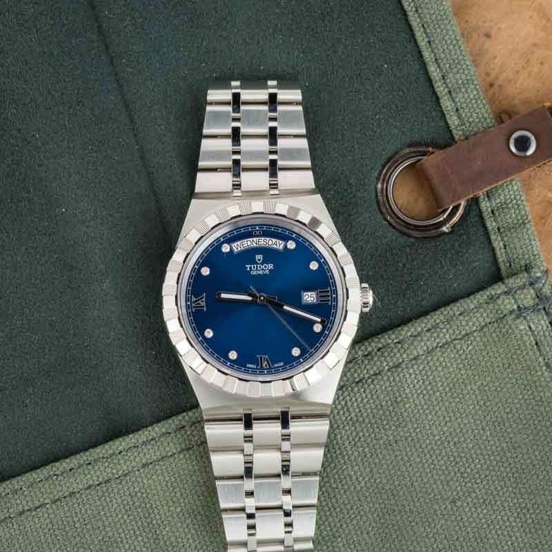 Pre-owned Tudor Royal 28600 Blue Dial