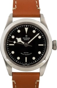 Tudor Black Bay 41MM Stainless Steel, Black Dial Brown Leather Strap, B&P (2023)