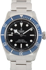 Used Stainless Steel Tudor Black Bay Blue Bezel Ref 79230B