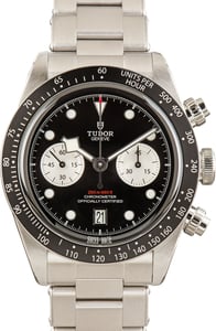 Pre-Owned Steel Tudor Black Bay Chrono 79360N Black Dial