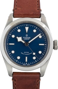 Pre-Owned Blue Dial Tudor Black Bay 41 Ref 79540 Steel on Leather