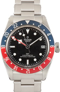 Pre-Owned Steel Tudor Black Bay GMT Ref 79830RB Burgundy and Blue