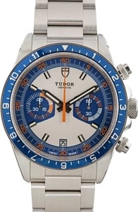 Pre-owned Tudor Heritage Chrono 70330 Blue