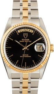 Pre-Owned Tudor Prince Day Date Ref 76213 Black Dial
