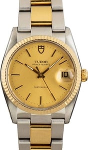 Tudor Prince 34MM Stainless Steel & Yellow Gold Champagne Dial, Fluted Bezel (1987)