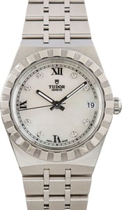 Used Tudor Royal 28400 Mother Of Pearl Diamond Dial