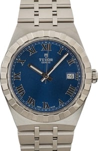 Tudor Royal 38MM Stainless Steel, Notched Bezel Blue Roman Numeral Dial, B&P (2023)