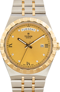 Pre-Owned Tudor Royal Ref 28603 Champagne Diamond Dial