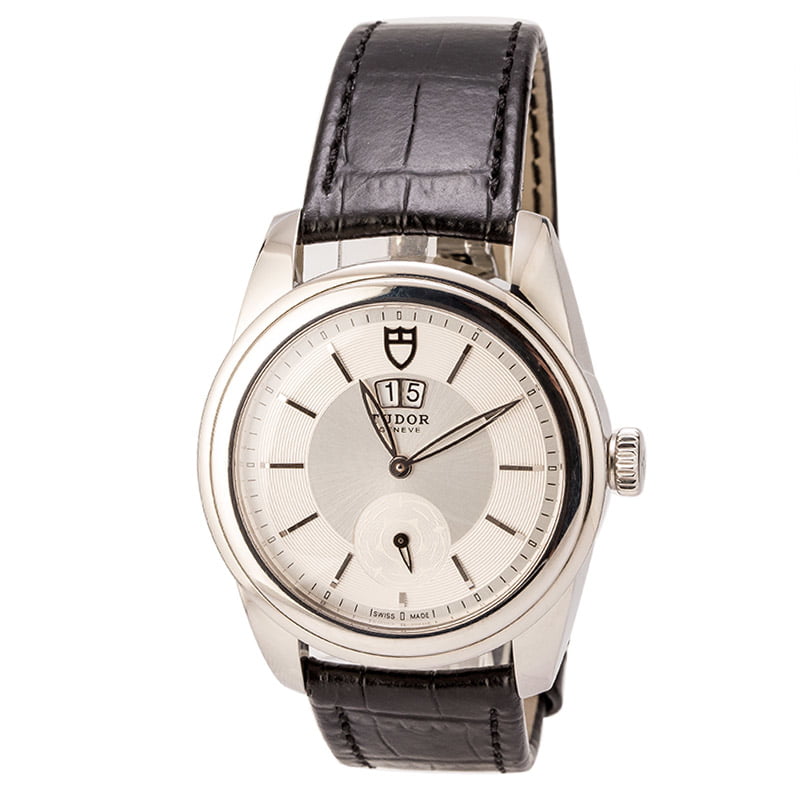 PreOwned Tudor Glamour Double Date 57000 Silver Dial
