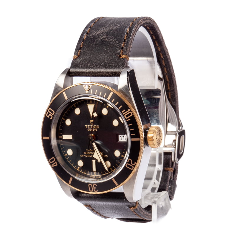 Tudor Heritage Black Bay 79733N Leather Strap