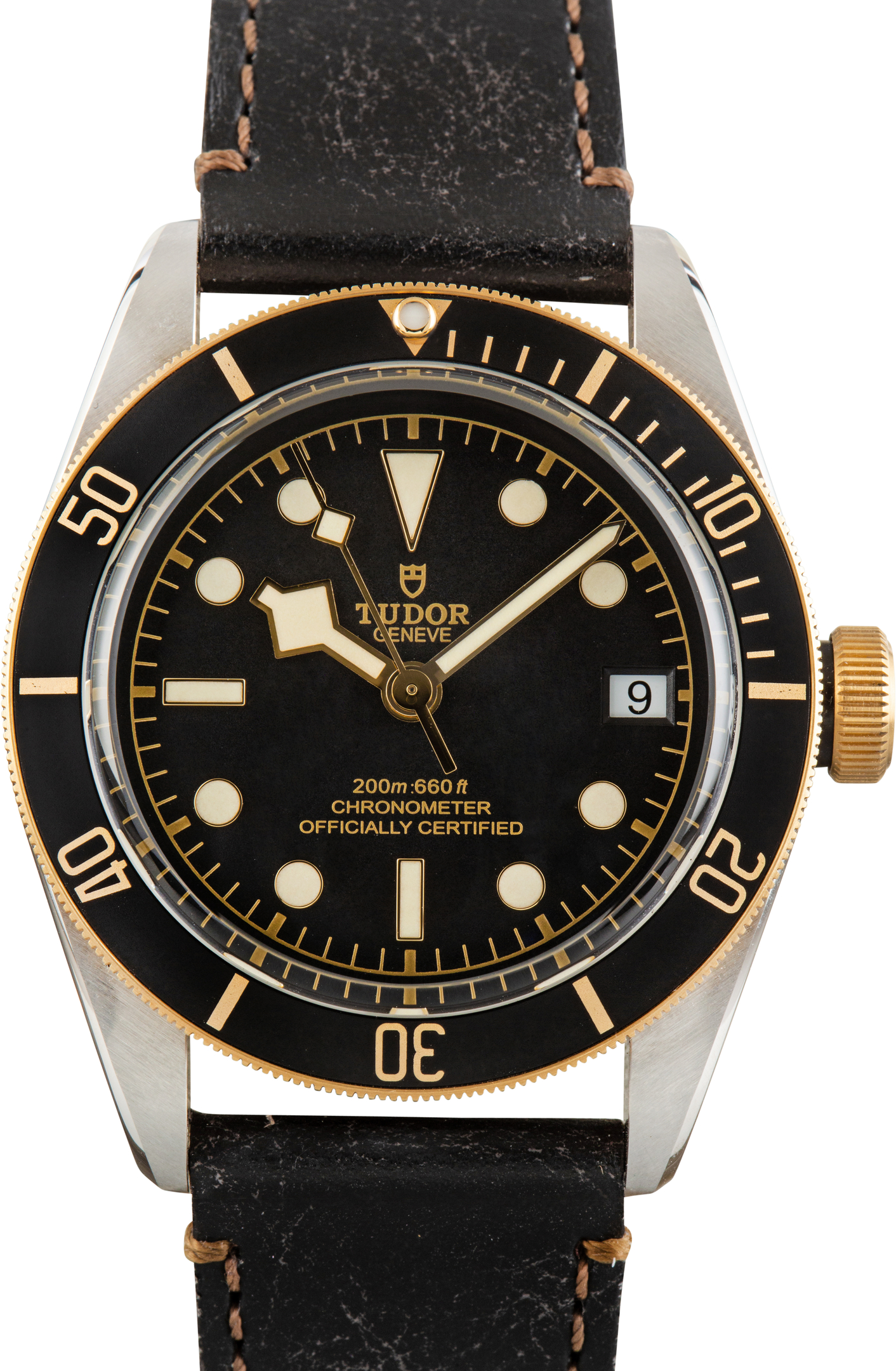 Used Tudor Heritage Black Bay Leather Strap Ref 79733