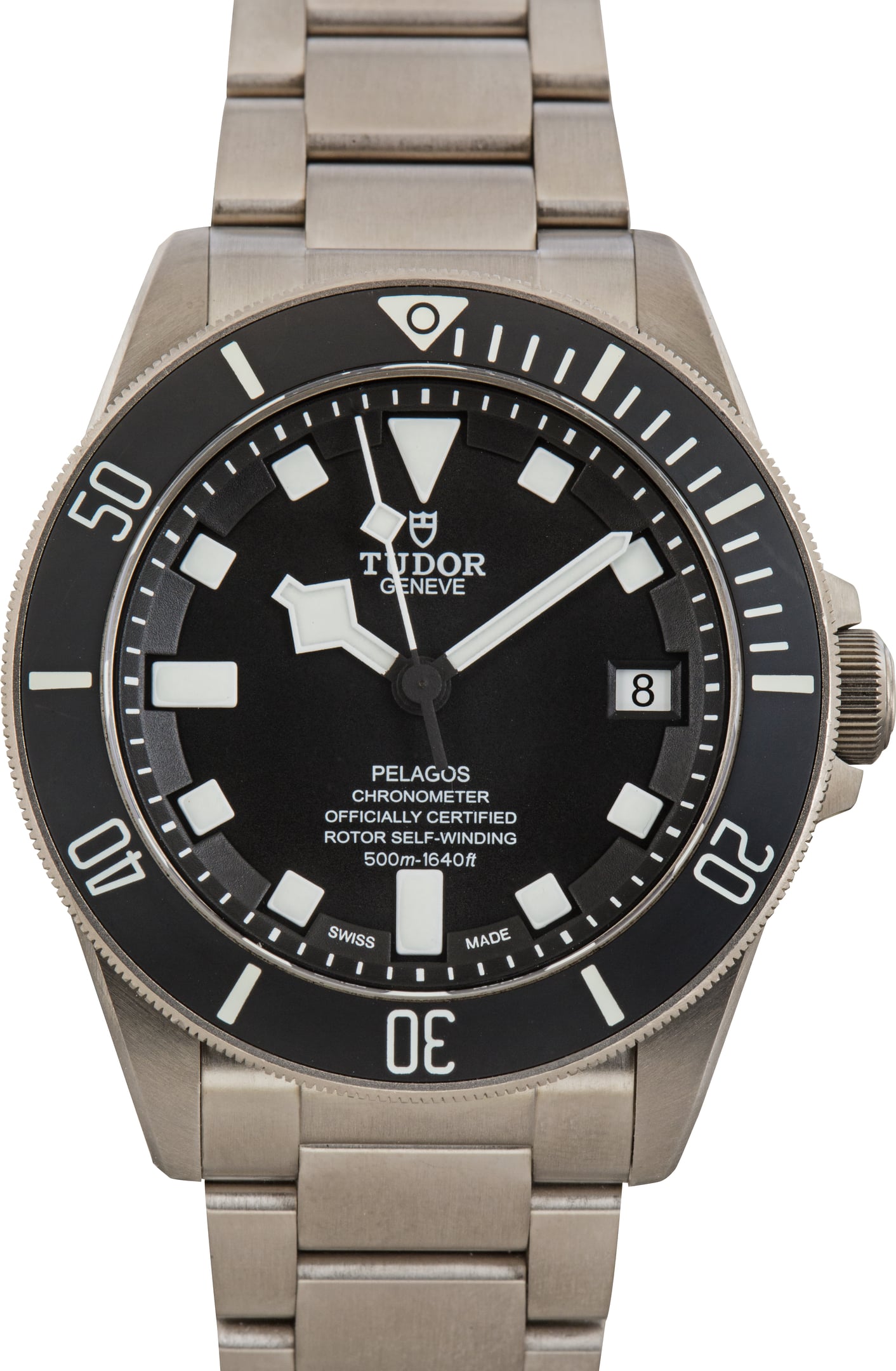Pre-Owned Titanium Tudor Pelagos Black Dial Ref 25600TN